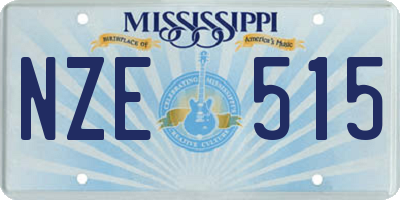 MS license plate NZE515