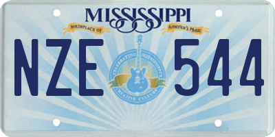 MS license plate NZE544