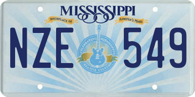 MS license plate NZE549