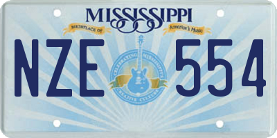 MS license plate NZE554