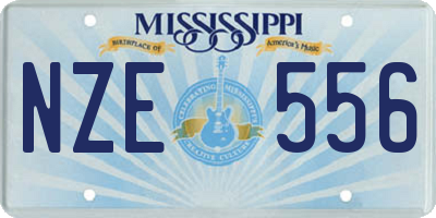 MS license plate NZE556