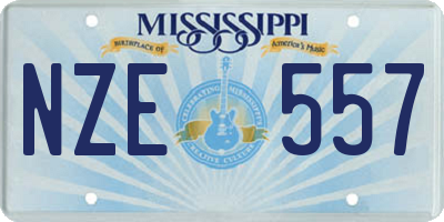 MS license plate NZE557