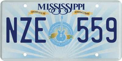 MS license plate NZE559
