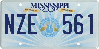 MS license plate NZE561