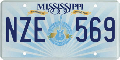 MS license plate NZE569