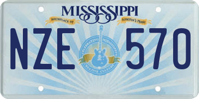 MS license plate NZE570