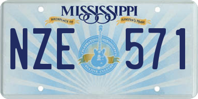 MS license plate NZE571