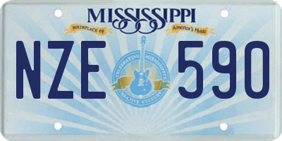 MS license plate NZE590