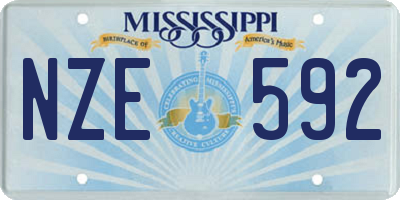 MS license plate NZE592