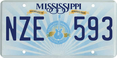 MS license plate NZE593