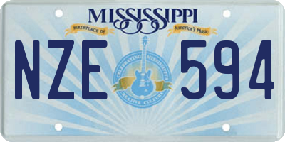 MS license plate NZE594