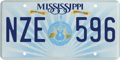 MS license plate NZE596