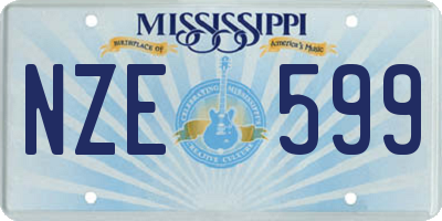 MS license plate NZE599