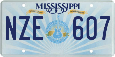 MS license plate NZE607