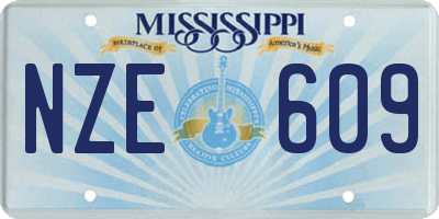 MS license plate NZE609