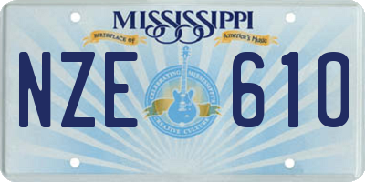 MS license plate NZE610