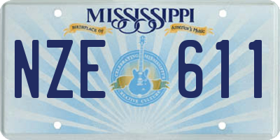MS license plate NZE611