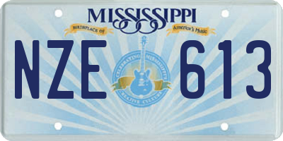 MS license plate NZE613