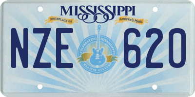 MS license plate NZE620