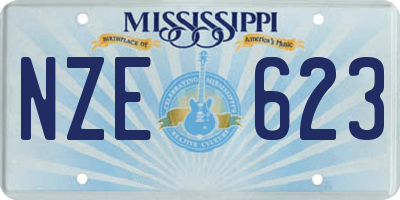 MS license plate NZE623
