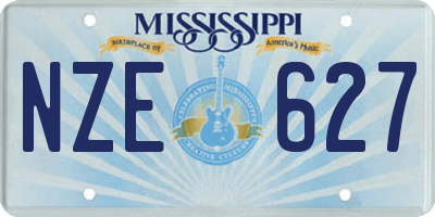 MS license plate NZE627