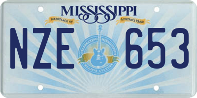 MS license plate NZE653