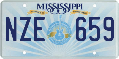 MS license plate NZE659