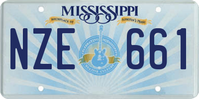MS license plate NZE661