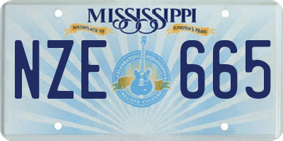 MS license plate NZE665