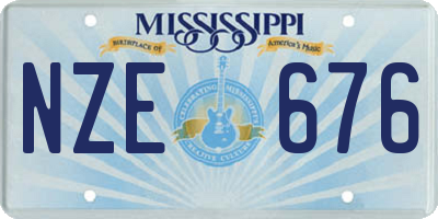 MS license plate NZE676