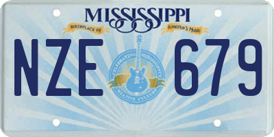 MS license plate NZE679