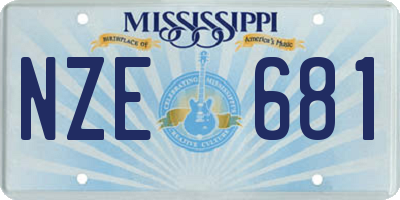 MS license plate NZE681