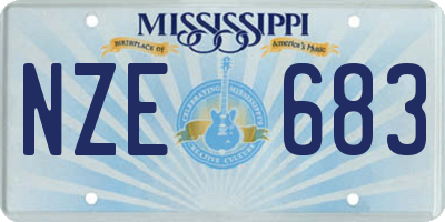 MS license plate NZE683