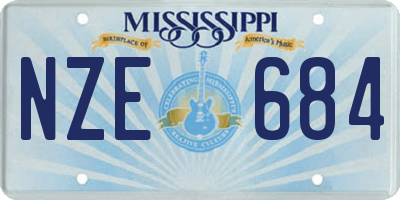 MS license plate NZE684