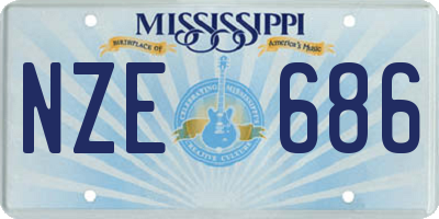 MS license plate NZE686