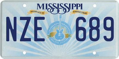 MS license plate NZE689