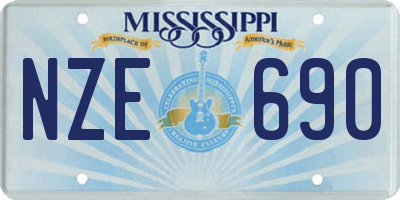 MS license plate NZE690
