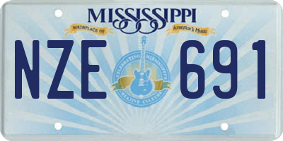 MS license plate NZE691