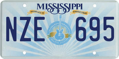 MS license plate NZE695