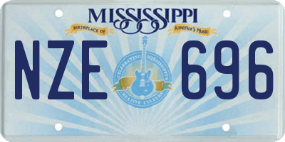 MS license plate NZE696
