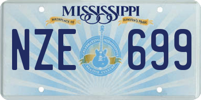 MS license plate NZE699
