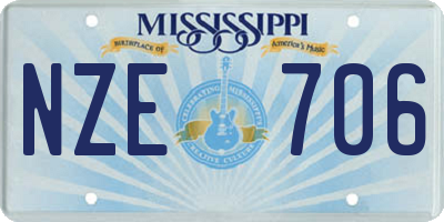 MS license plate NZE706