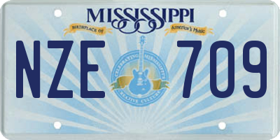MS license plate NZE709
