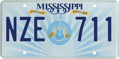 MS license plate NZE711