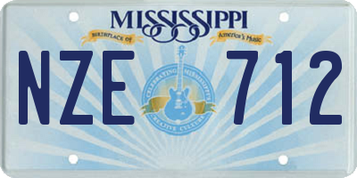 MS license plate NZE712