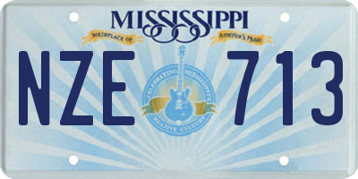 MS license plate NZE713