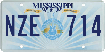 MS license plate NZE714