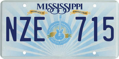 MS license plate NZE715