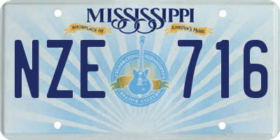 MS license plate NZE716