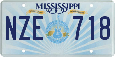 MS license plate NZE718